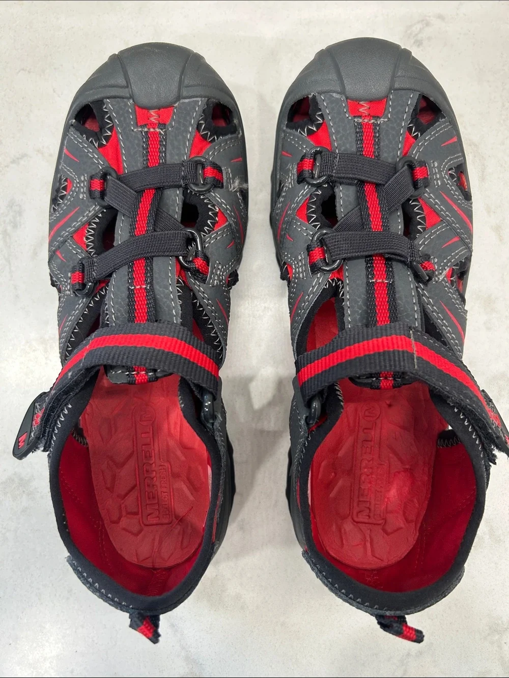 Merrell Hydro Outdoor Adjustable Leather‎ Sandal Boys Size 3W